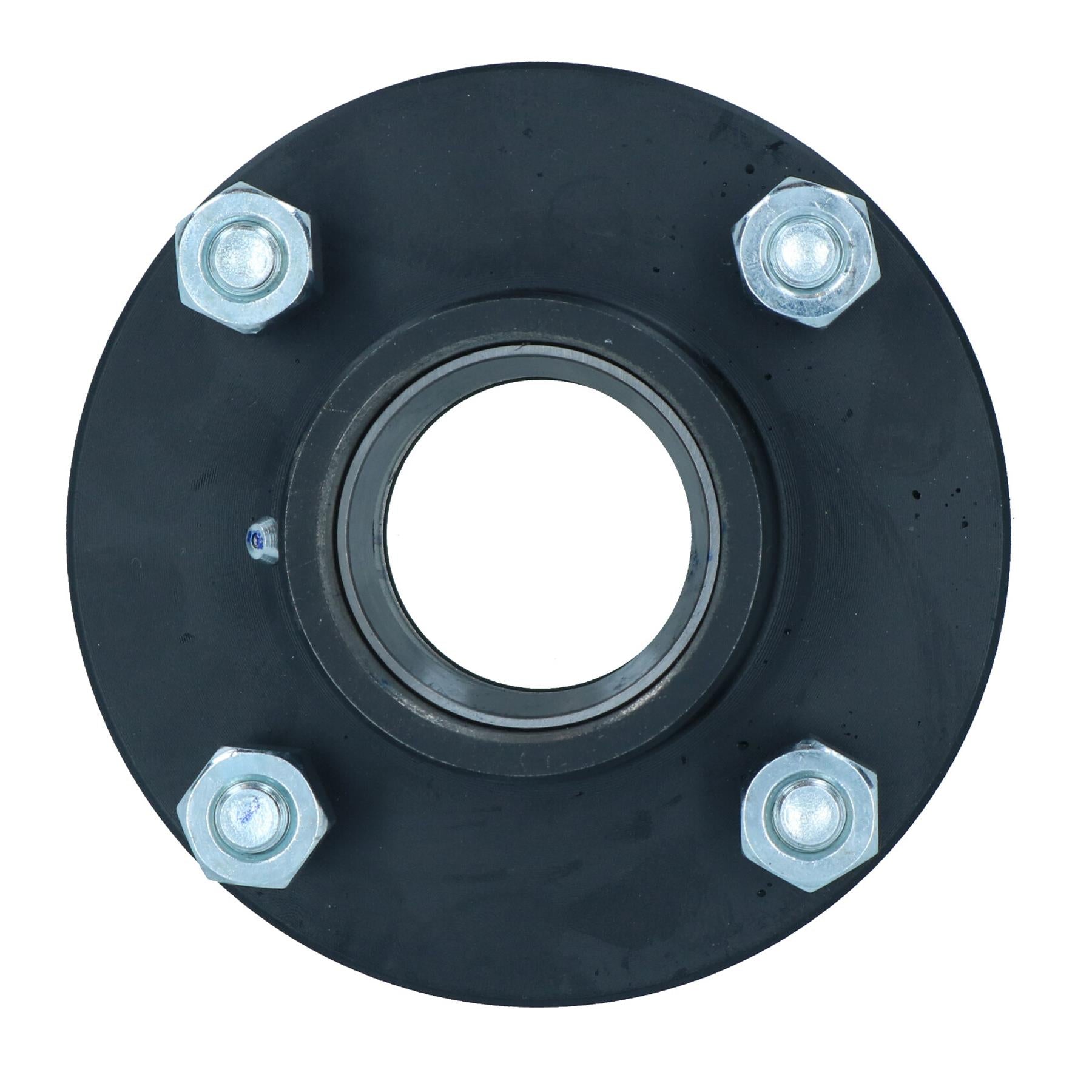 4 Inch PCD Trailer Trolley Wheel Hubs + Bearings With Weld On Stub Axle 1pk