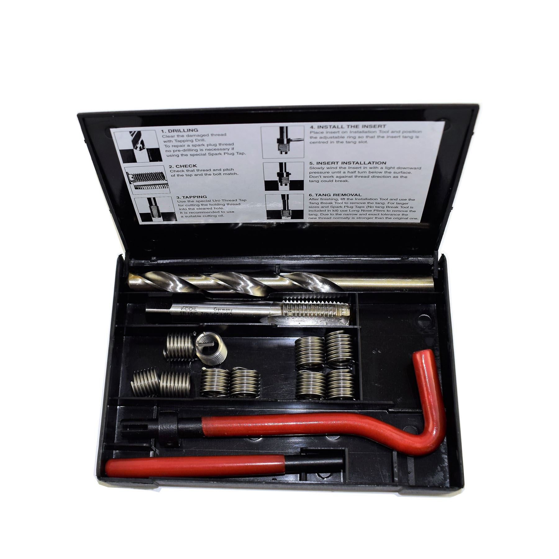 UNF/UNC Imperial Tap Repair Cutter Kit Helicoil Damaged Threads 14pc Kit