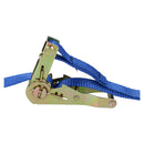 Blue Ratchet Strap Tie Down Trailer 4m Hook Cargo Strap 325kg Recovery