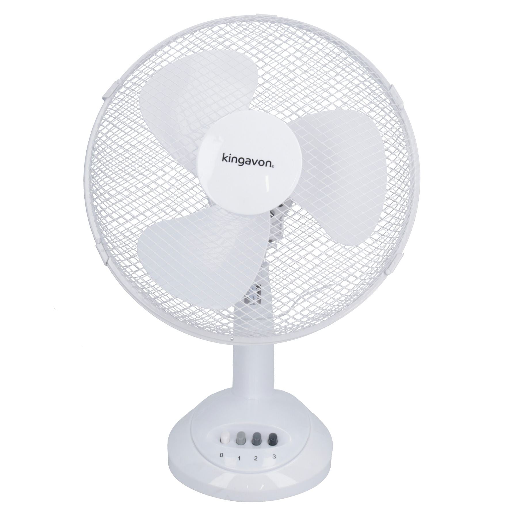 12” Oscillating Desk Fan Portable Tilting Head Cooling 3 Speed Silent UK Plug