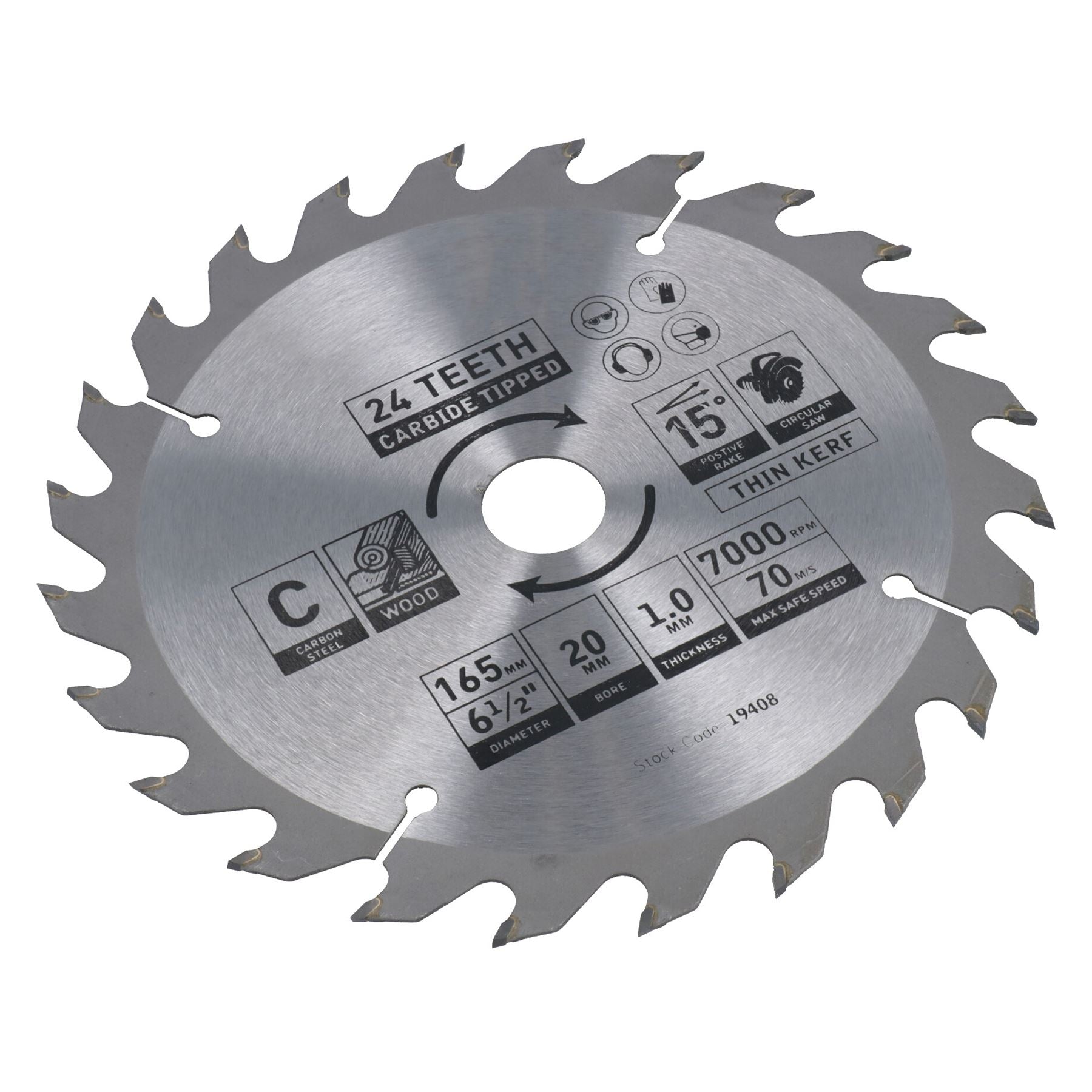 Circular Saw Blade 165mm x 16 / 20mm Mixed Teeth TCT Cutting Disc Wood