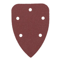 Hook And Loop Detail Sanding Pads Discs 140mm Triangular 80 Grit Medium 100pc