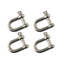 D Shackle Dee Link M6 - M12 Galvanised Steel Lifting Towing Rigging Pin Loop