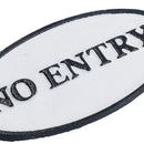 No Entry Cast Iron Sign Plaque Door Wall House Gate Post Office Cafe Shop Hotel