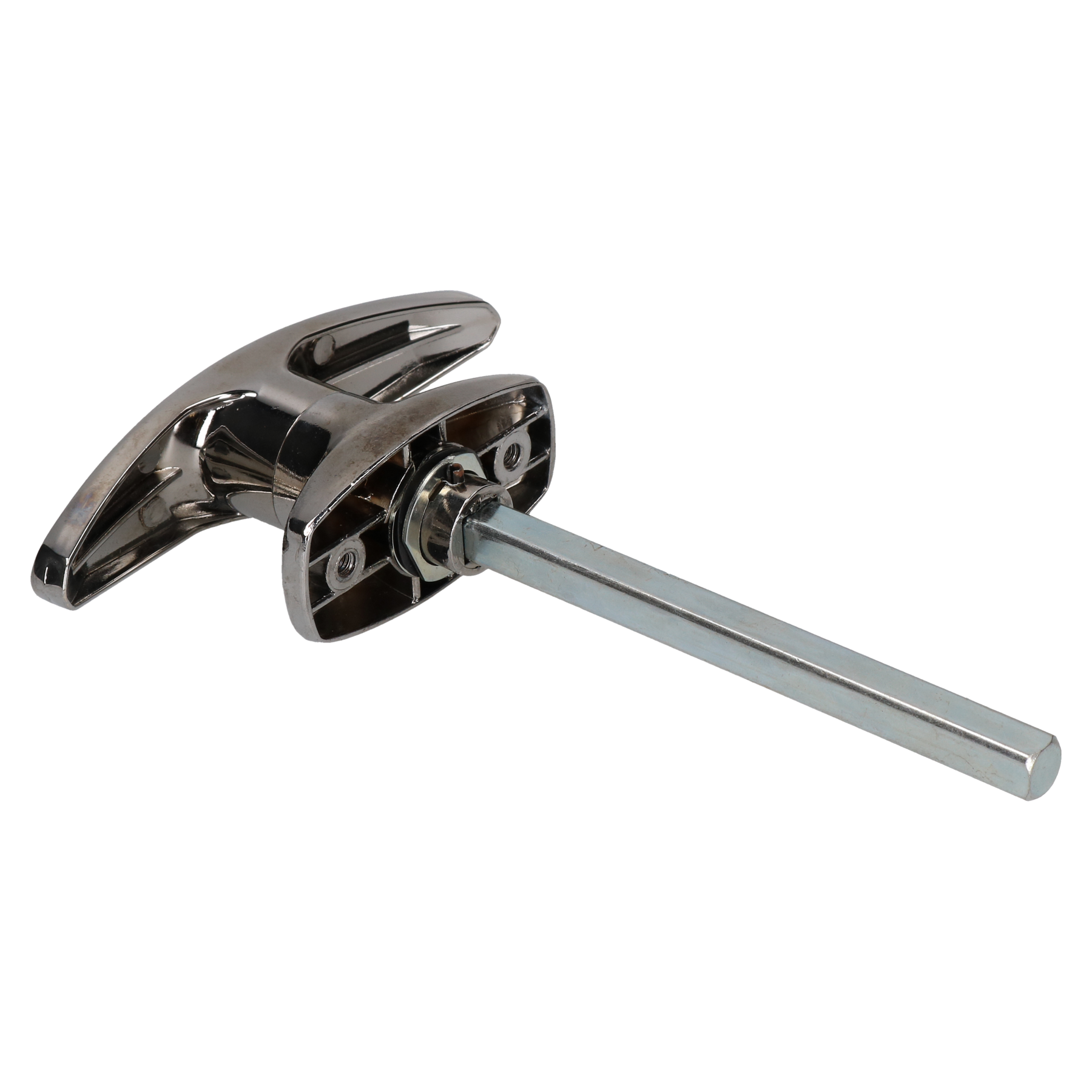 Chrome T-Handle & Two Point Top Bottom Rod Lock Door Trailer Horsebox ...