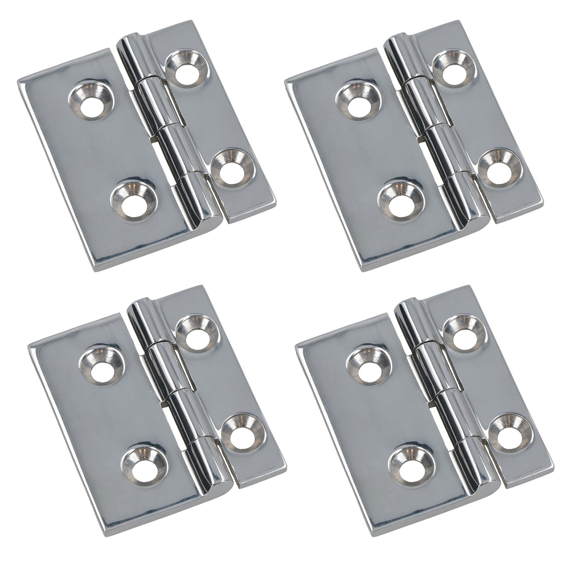 Polished Door Hinge Stainless Steel 61mm x 51mm 316 Marine Cabin Hatch