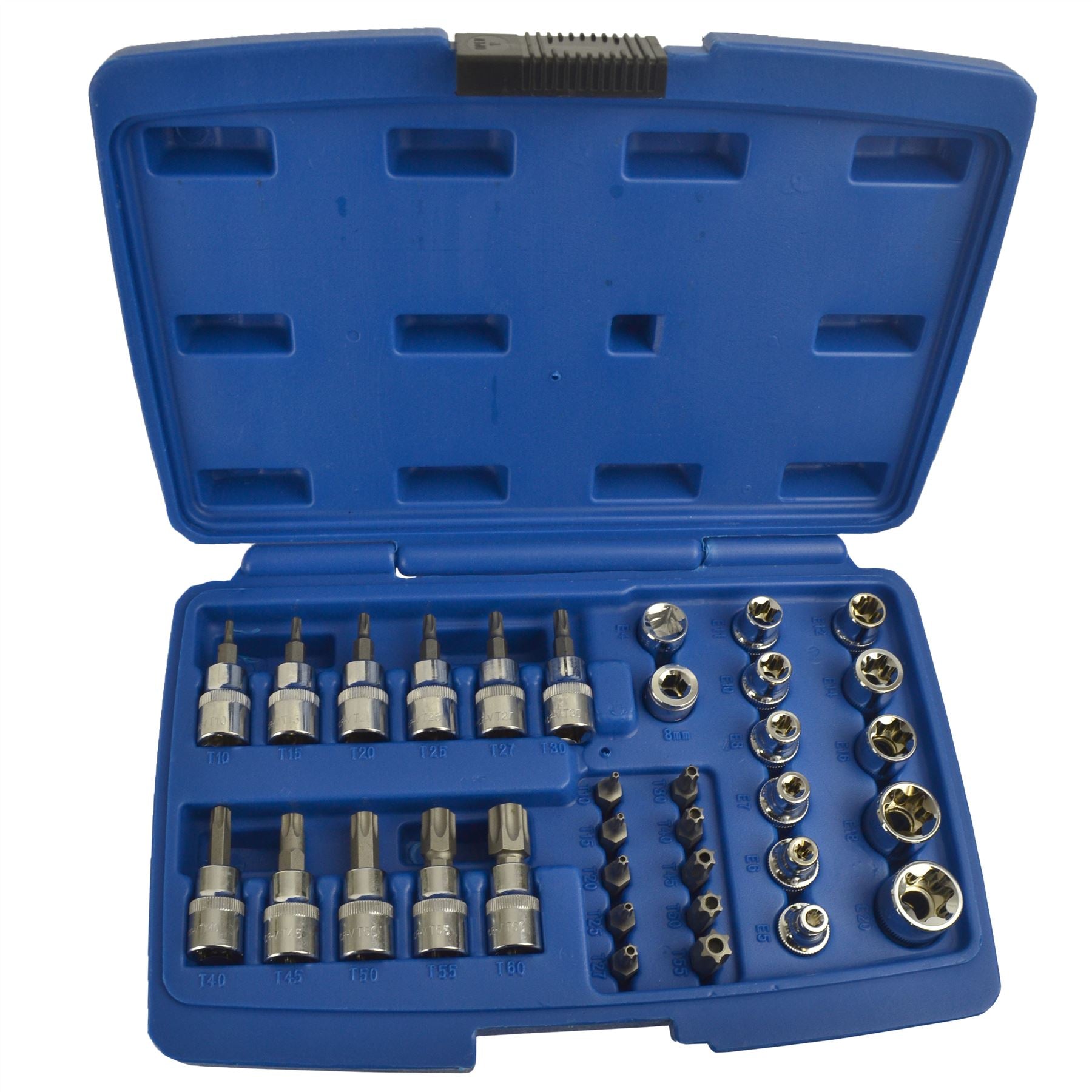 Male / Female / Torx / Star / Tamperproof E Type  Sockets 3/8" Drive 34pcs AT447