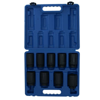 9pc Metric MM Deep Impact Thin Walled Hub Nut Sockets 12 Sided 29 – 38mm