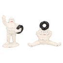 6pc Mini Michelin Men Man Mascot Bibendum Cast Iron Statue Figurines Sculpture