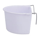 Large White Plastic Bird Feeder Primary Bird Food/Water Cage Dish 11.5cm