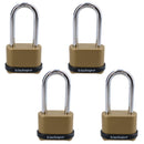 4 Digit Long Hardened Shackle Combination Padlock Security Lock Secure