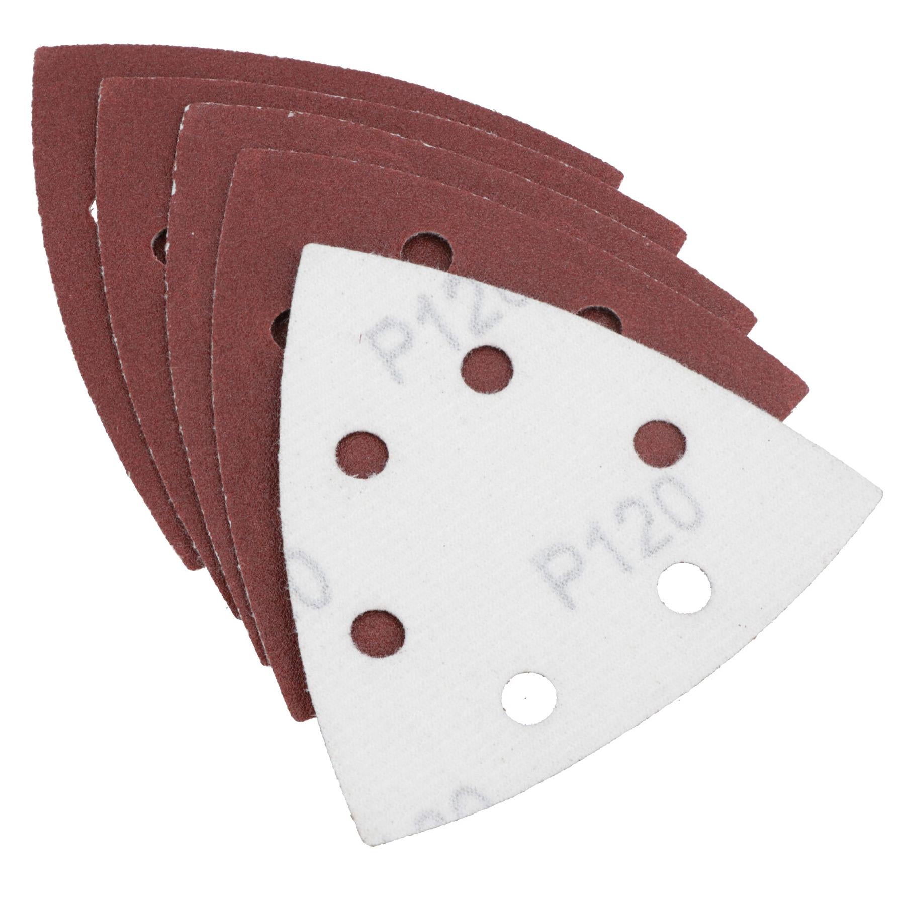 Hook Loop Delta Sanding Abrasive Discs Pads 93mm Triangle 120 Grit Fine 100pc