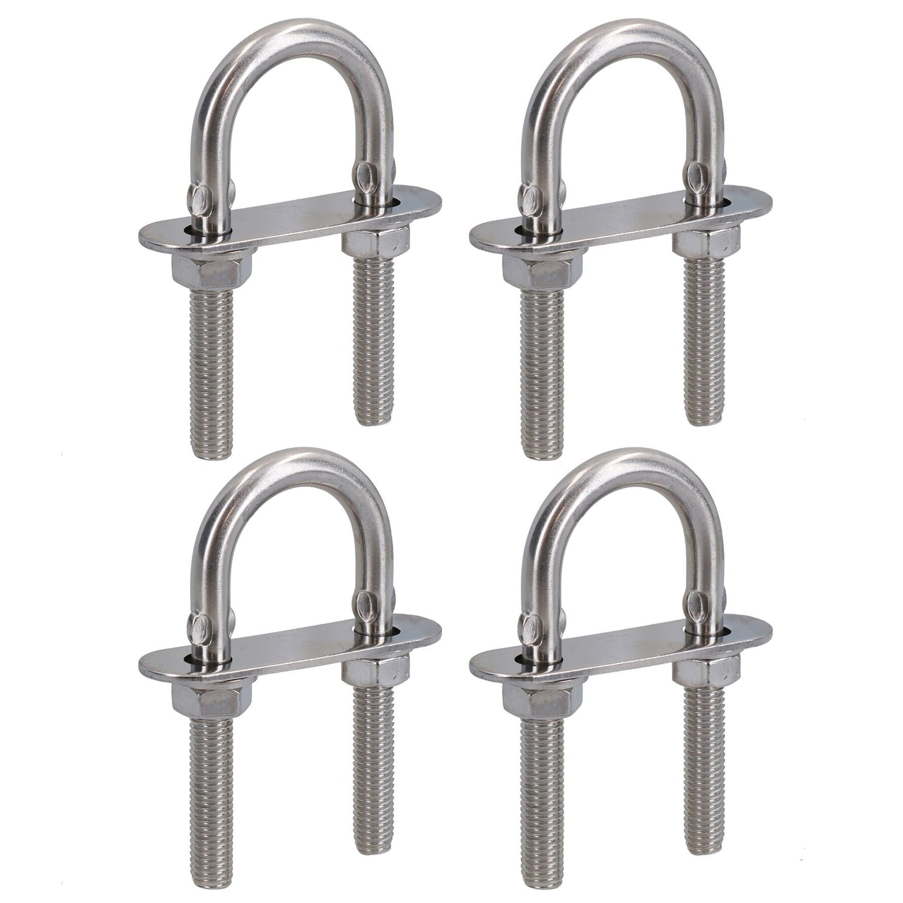 M8 28mm x 75mm U-Bolts / N-Bolts Stainless Steel Marine Grade Boat Trailer