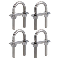 M8 28mm x 75mm U-Bolts / N-Bolts Stainless Steel Marine Grade Boat Trailer