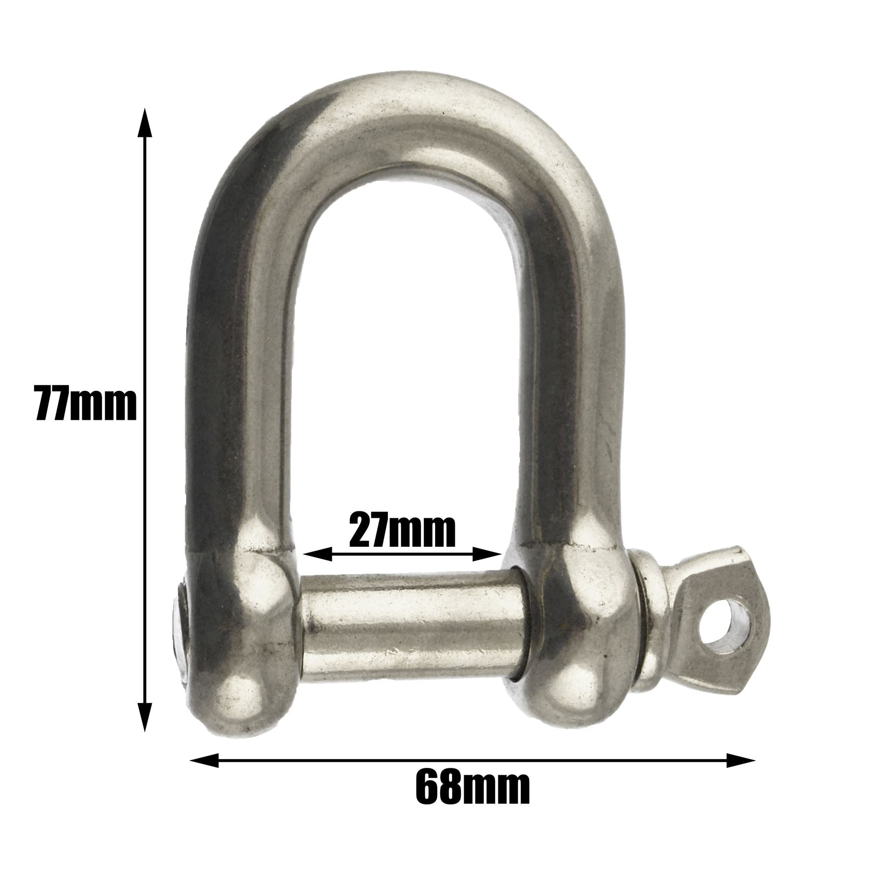 D Shackle Dee Link M6 - M12 Galvanised Steel Lifting Towing Rigging Pin Loop