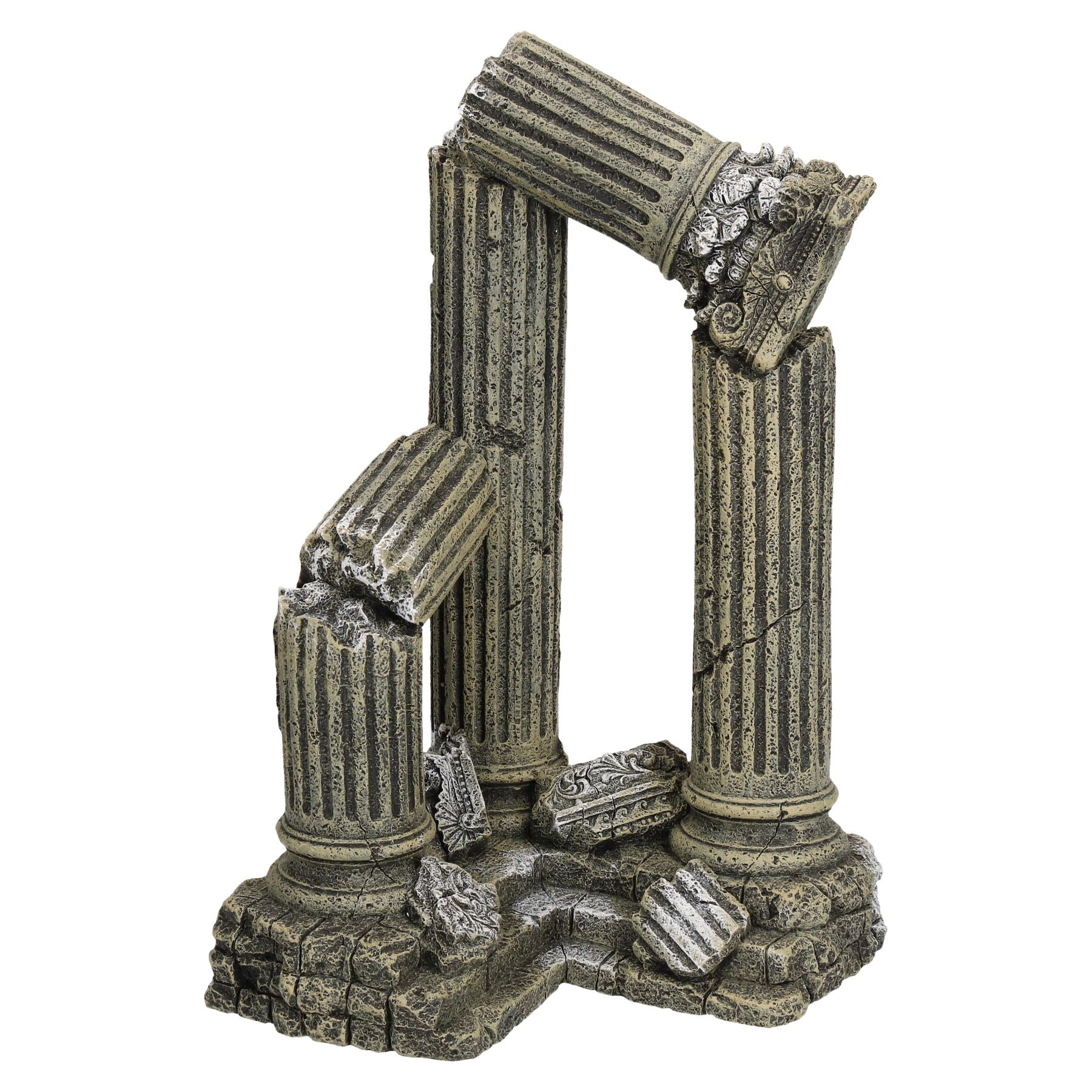 Aquatic Aquarium Giant Column Ruins Fish Tank Ornament 17x16x28cm
