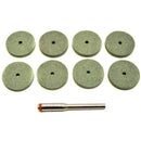 9pc Rotary Silicone Carbide Grinding Polishing Sanding De-Burring Disk + Mandrel