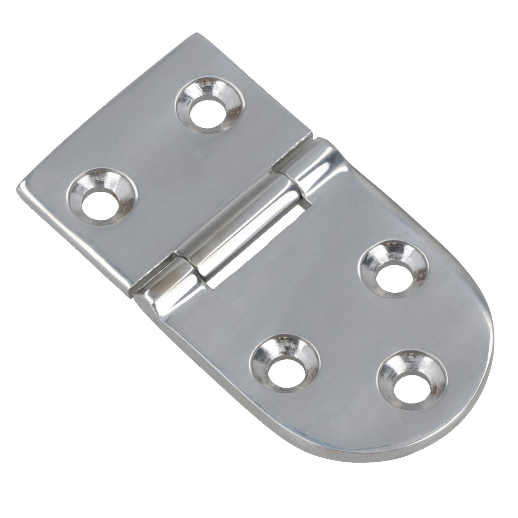 Polished Door Oval Hinge Stainless Steel 40mm x 75mm 316 Marine Cabin