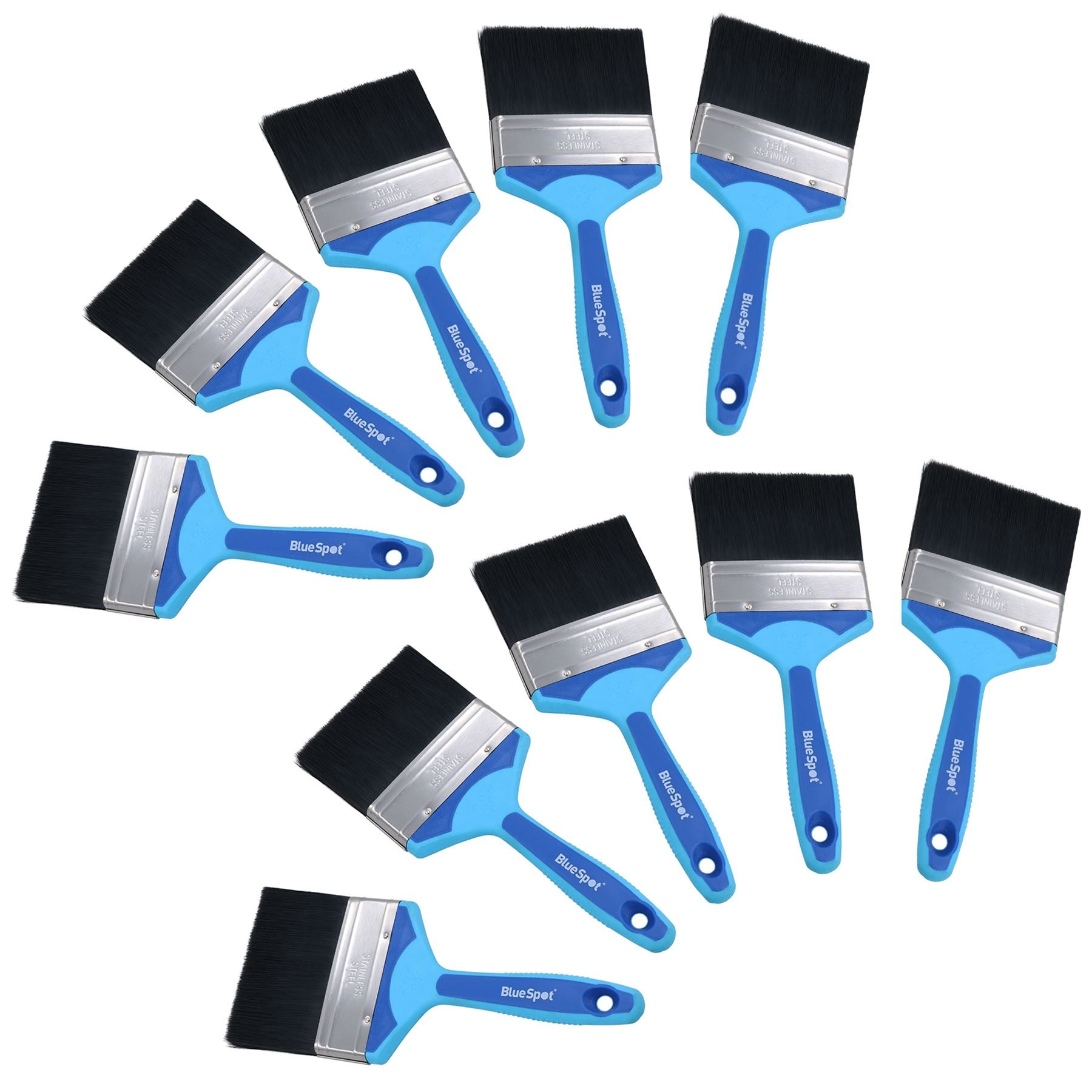 4” (100mm) Synthetic Paint Brush Painting + Decorating Brushes Soft Grip Handle