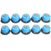 115mm Wire Cup Brush Wheel 3" for 4-1/2" Angle Grinder Twist Knot