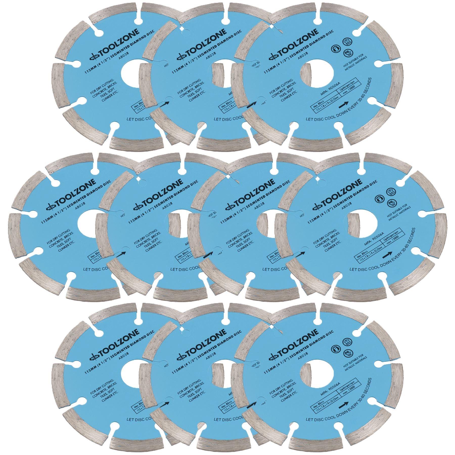 115mm 4-1/2in Segmented Diamond Cutting Disc Blade Stone Brick Angle Grinder