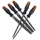 5pc File Flat Round Curved Square Triangle Soft Grips Engineer Metalwork TE105