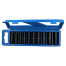 18v 1/2" Drive Li-on Cordless Battery Impact Gun & 10 Deep MM Impact Sockets