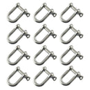 D Shackle Dee Link M6 - M12 Galvanised Steel Lifting Towing Rigging Pin Loop