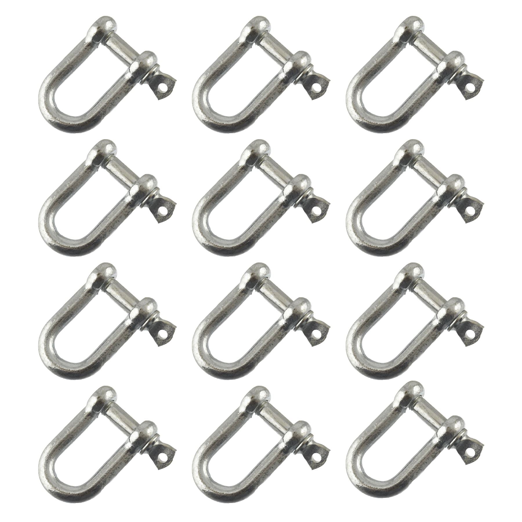 D Shackle Dee Link M6 - M12 Galvanised Steel Lifting Towing Rigging Pin Loop