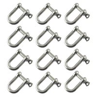 D Shackle Dee Link M6 - M12 Galvanised Steel Lifting Towing Rigging Pin Loop
