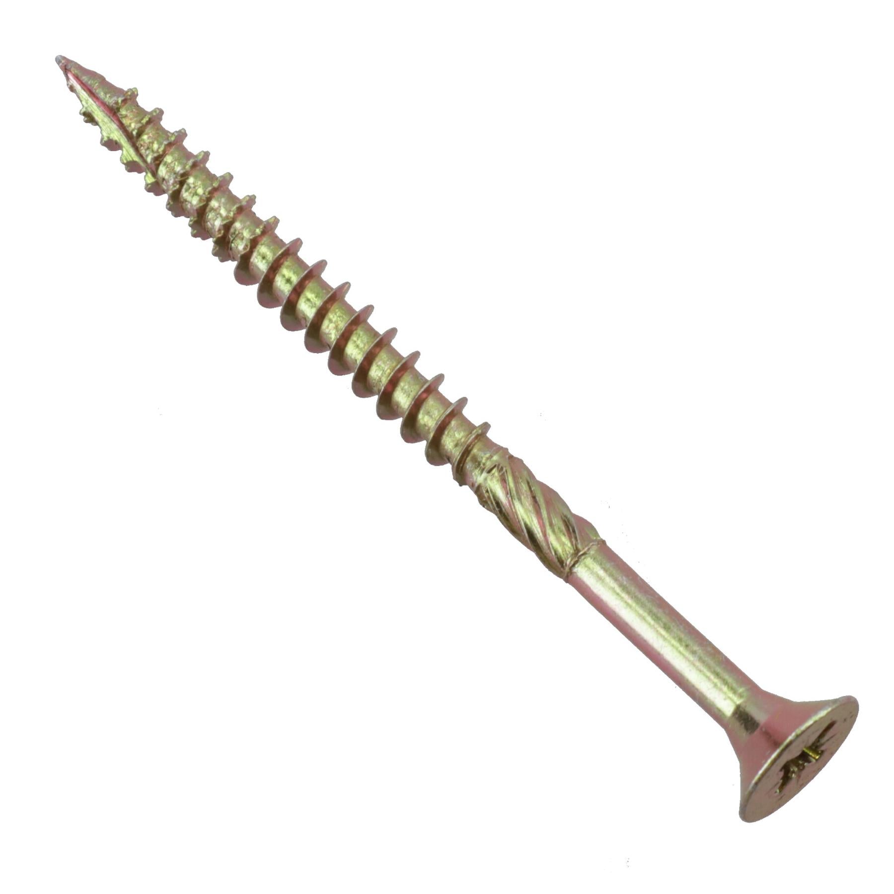 Countersunk Wood Screws 5.0 x 70mm Serrated Edge Prevent Splitting PZ2
