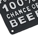 Weekend Forecast Beer Bottle Opener Cast Iron Sign Gift Garage Door Shed Bar