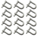 D Shackle Dee Link M6 - M12 Galvanised Steel Lifting Towing Rigging Pin Loop
