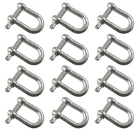 D Shackle Dee Link M6 - M12 Galvanised Steel Lifting Towing Rigging Pin Loop