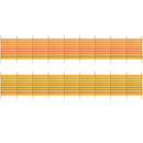 10 Pole Windbreak Beach Shelter 1.5m by 6.1m Screen Privacy Yellow Stripe