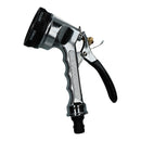 Metal Hose Pipe Watering Spray Gun Nozzle 6 Function Rubber Non-Slip Grip
