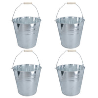 15L Galvanised Steel Metal Bucket Pail Water Coal Fire Greenhouse Garden Plants