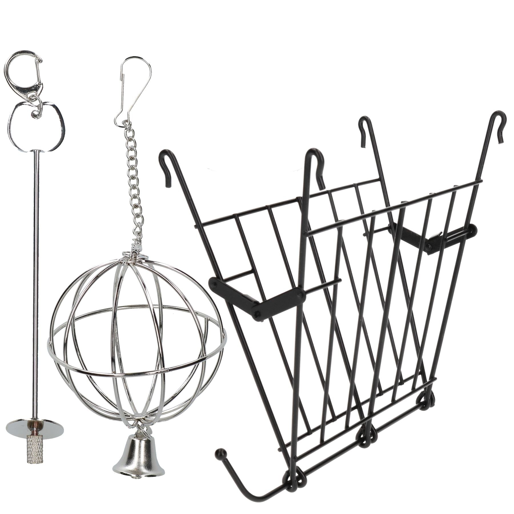 Small Animals Folding Hay Rack,Treat Ball & Fruit Skewer For Rabbits ...
