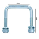 M10 U-Bolt N-Bolt 63mm x 65mm High Tensile for Boat Trailers