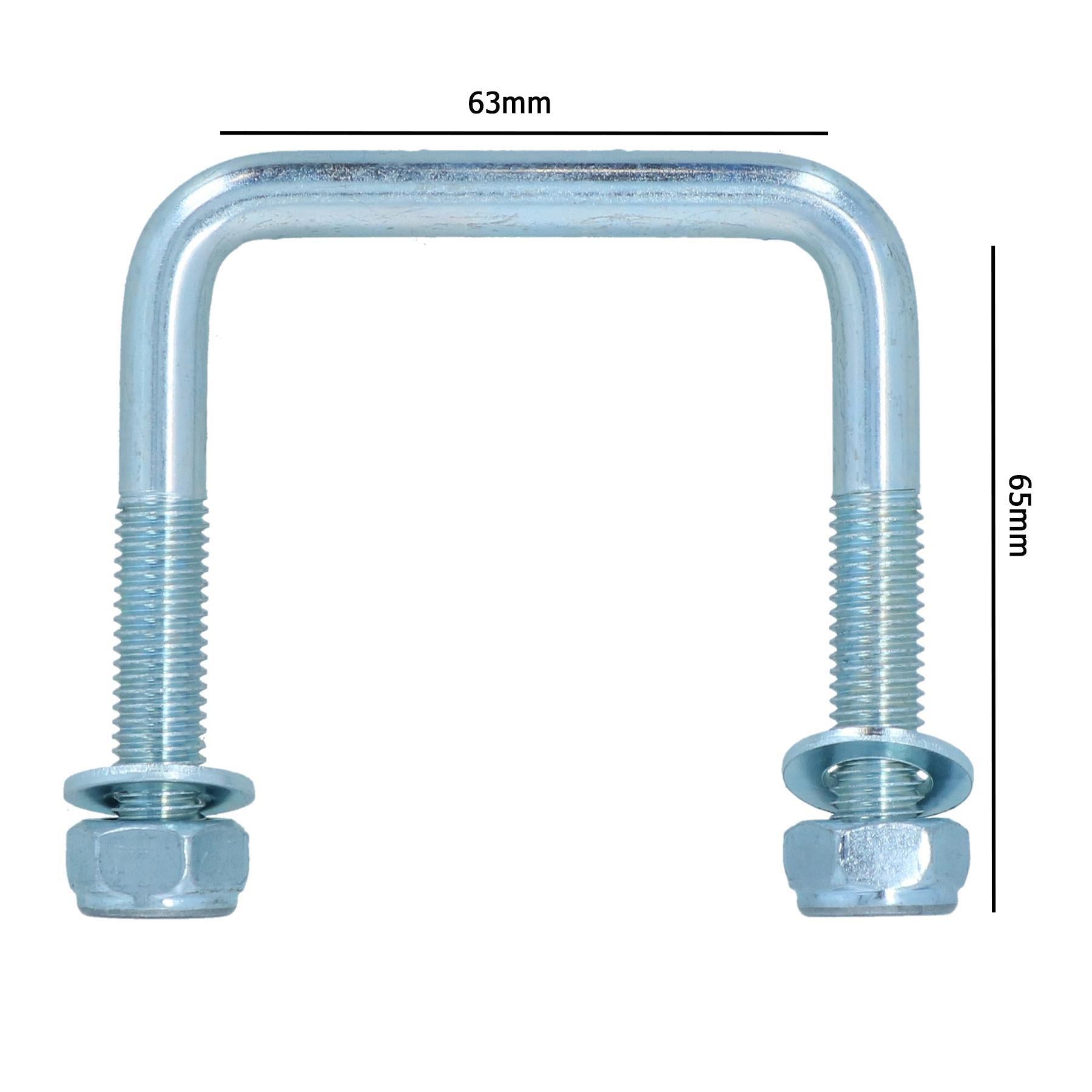 M10 U-Bolt N-Bolt 63mm x 65mm High Tensile for Boat Trailers