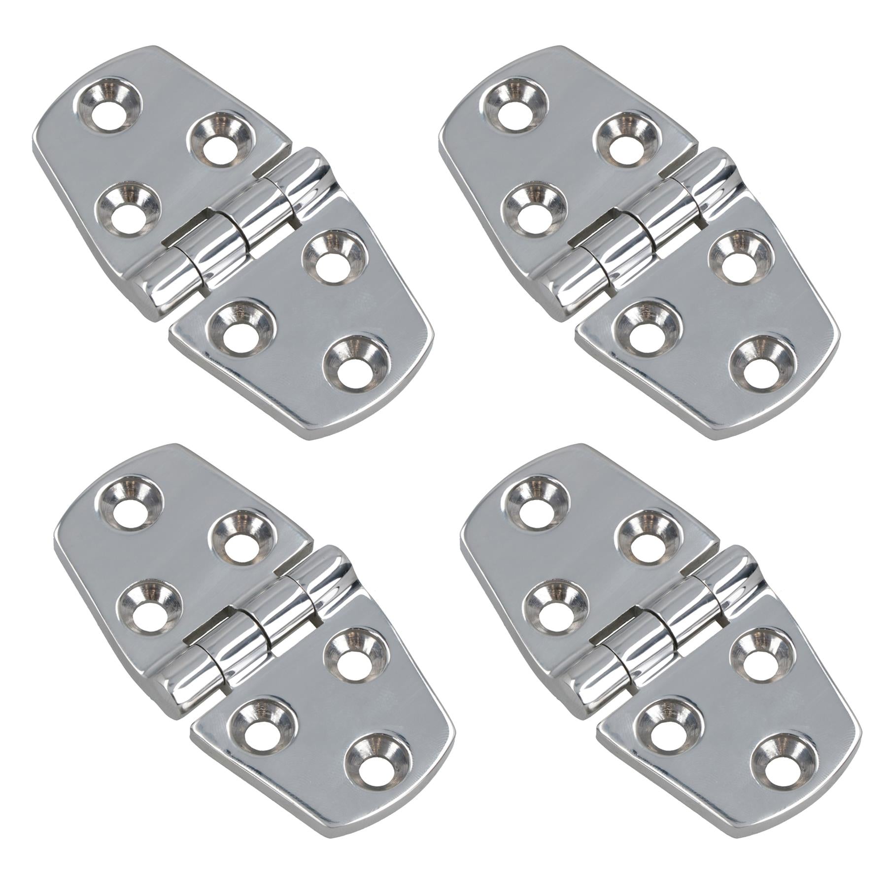 Polished Door Hinge Stainless Steel 76mm x 38mm 316 Marine Cabin Hatch