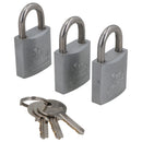 Marine Padlocks Stainless Steel Shackle 30mm 3pc Keyed Alike Boat Sea Lock