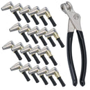 Cleco Side Edge End Clamps Fasteners Grips 19mm Open 25mm Depth + Pliers