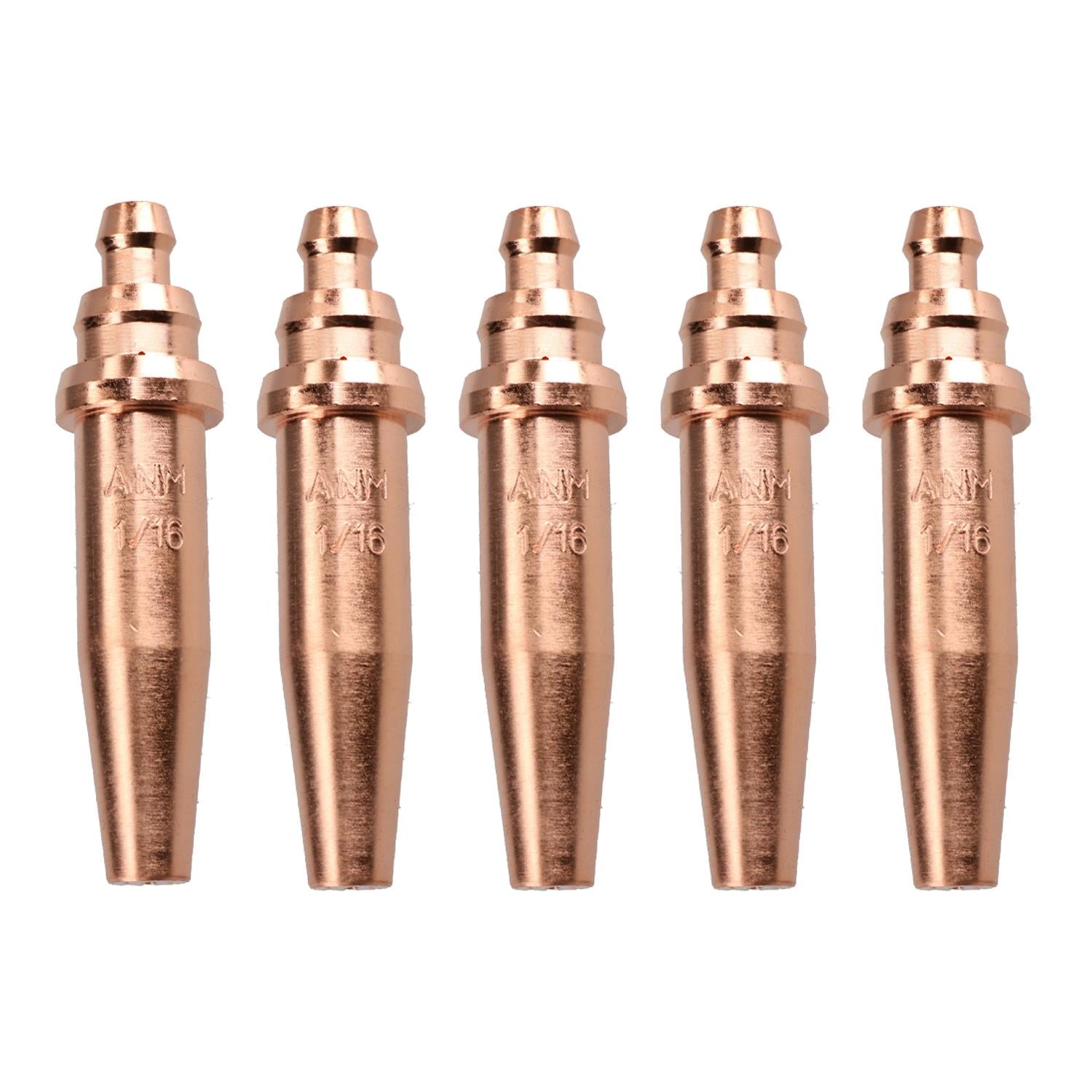 ANM Oxy Acetylene Gas Cutting Nozzle Tip Standard length 1/32" - 1/16" Oxygen