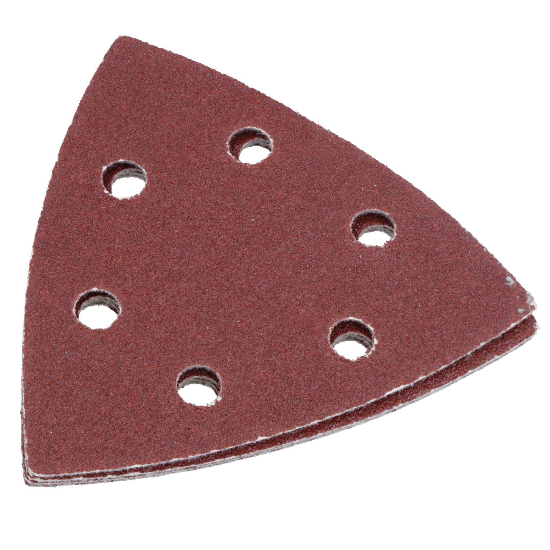 Hook Loop Delta Sanding Abrasive Discs Pads 93mm Triangle 80 Grit Medium 50pc