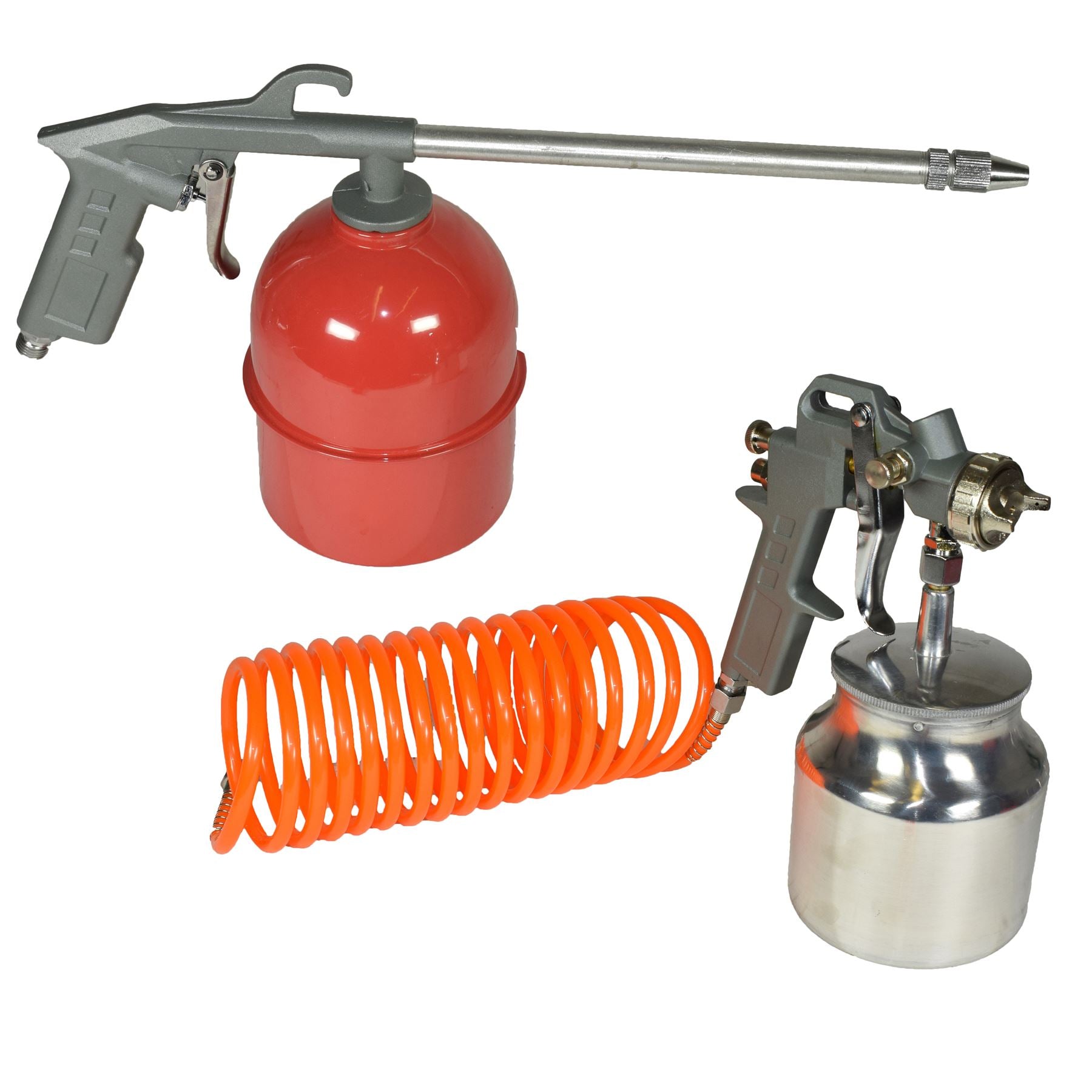 Compressor Air Accessory Tool Kit Spraying Tyre Inflating Hose Blow Gun 5pc Set