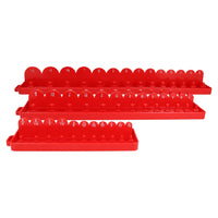 Imperial AF SAE or Metric ABS Plastic Socket Rail Tray Holders 1/4" 3/8" and 1/2" Dr