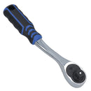 1/2in Drive Ratchet with Curved Rubber Grip Handle 90 Teeth Quick Release