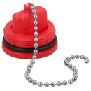 Spare Deck Cap Red 38mm Petrol Diesel Fuel Cap with Chain for Boat Deck Plate