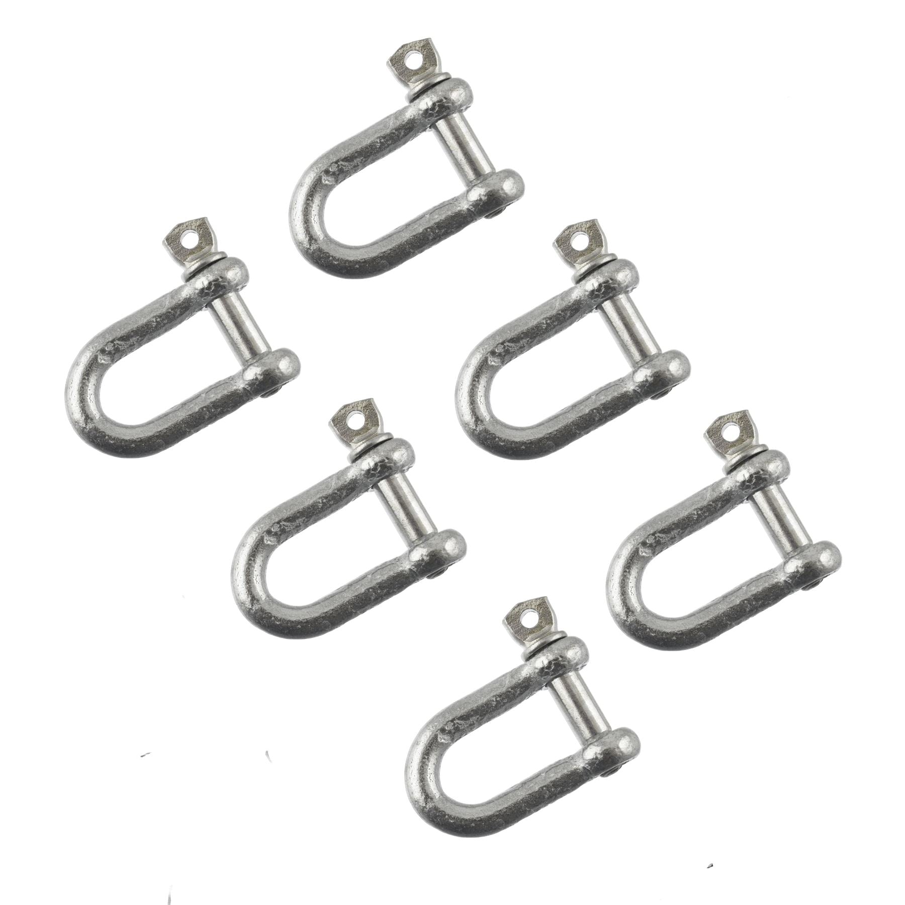 D Shackle Dee Link M6 - M12 Galvanised Steel Lifting Towing Rigging Pin Loop